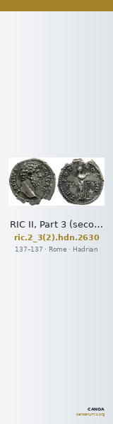 RIC II, Part 3 (second edition) Hadrian 2630 — CANOA