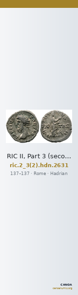 RIC II, Part 3 (second edition) Hadrian 2631 — CANOA