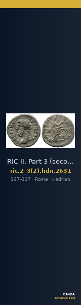 RIC II, Part 3 (second edition) Hadrian 2631 — CANOA