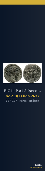 RIC II, Part 3 (second edition) Hadrian 2632 — CANOA