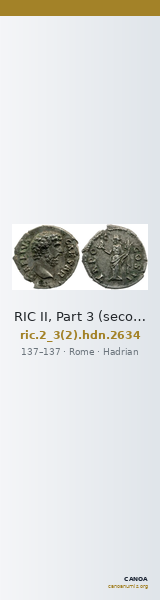 RIC II, Part 3 (second edition) Hadrian 2634 — CANOA