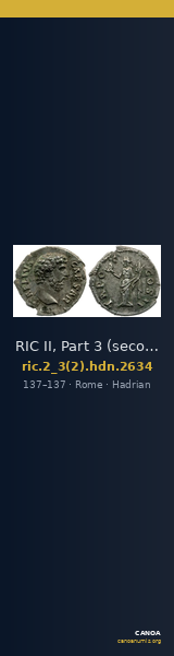 RIC II, Part 3 (second edition) Hadrian 2634 — CANOA