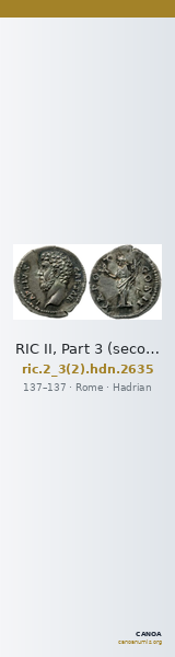 RIC II, Part 3 (second edition) Hadrian 2635 — CANOA