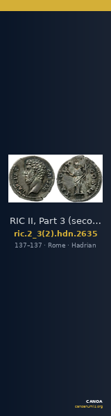 RIC II, Part 3 (second edition) Hadrian 2635 — CANOA