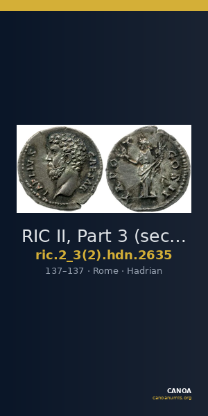 RIC II, Part 3 (second edition) Hadrian 2635 — CANOA