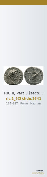 RIC II, Part 3 (second edition) Hadrian 2641 — CANOA