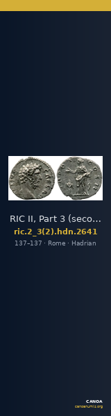 RIC II, Part 3 (second edition) Hadrian 2641 — CANOA