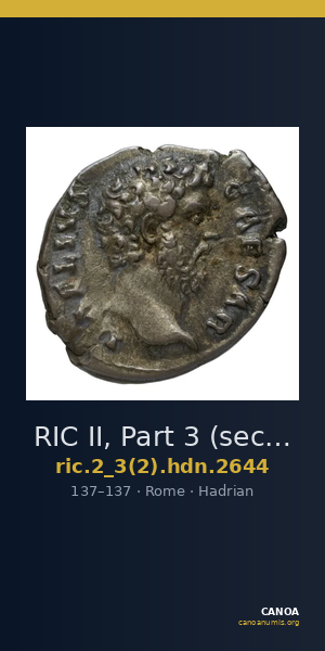 RIC II, Part 3 (second edition) Hadrian 2644 — CANOA