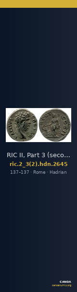 RIC II, Part 3 (second edition) Hadrian 2645 — CANOA