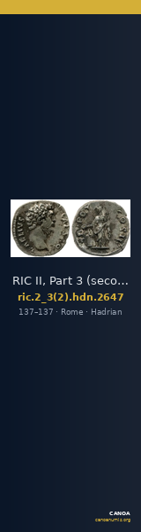 RIC II, Part 3 (second edition) Hadrian 2647 — CANOA