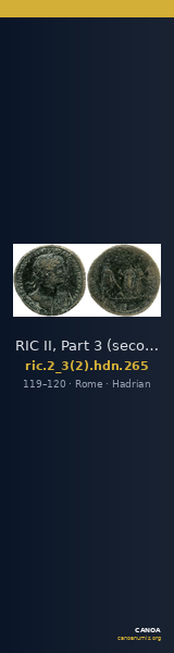 RIC II, Part 3 (second edition) Hadrian 265 — CANOA