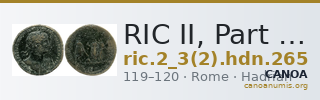RIC II, Part 3 (second edition) Hadrian 265 — CANOA