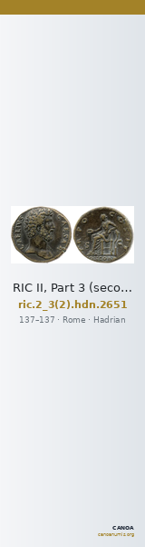 RIC II, Part 3 (second edition) Hadrian 2651 — CANOA