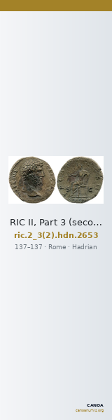 RIC II, Part 3 (second edition) Hadrian 2653 — CANOA