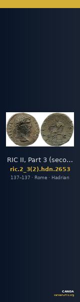 RIC II, Part 3 (second edition) Hadrian 2653 — CANOA