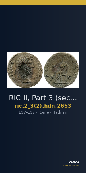 RIC II, Part 3 (second edition) Hadrian 2653 — CANOA