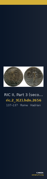 RIC II, Part 3 (second edition) Hadrian 2656 — CANOA