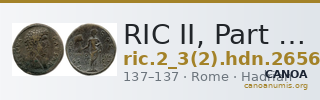RIC II, Part 3 (second edition) Hadrian 2656 — CANOA