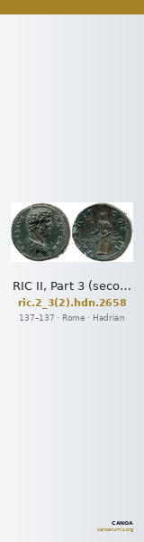RIC II, Part 3 (second edition) Hadrian 2658 — CANOA