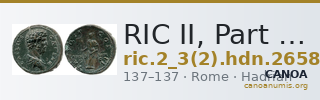 RIC II, Part 3 (second edition) Hadrian 2658 — CANOA