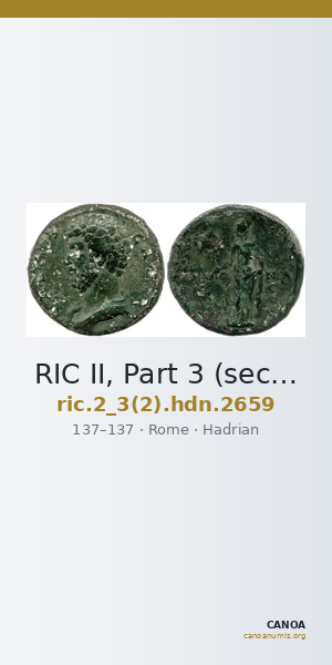 RIC II, Part 3 (second edition) Hadrian 2659 — CANOA