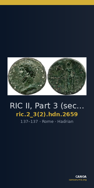 RIC II, Part 3 (second edition) Hadrian 2659 — CANOA