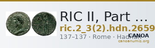 RIC II, Part 3 (second edition) Hadrian 2659 — CANOA