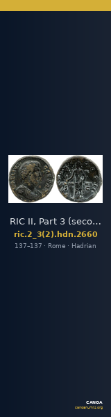 RIC II, Part 3 (second edition) Hadrian 2660 — CANOA