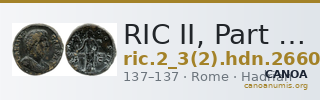 RIC II, Part 3 (second edition) Hadrian 2660 — CANOA