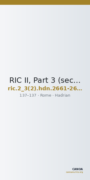 RIC II, Part 3 (second edition) Hadrian 2661-2664 — CANOA