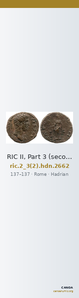 RIC II, Part 3 (second edition) Hadrian 2662 — CANOA