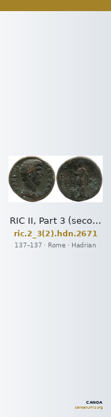 RIC II, Part 3 (second edition) Hadrian 2671 — CANOA