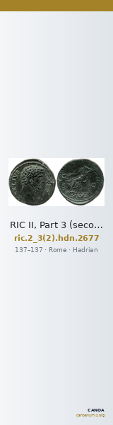 RIC II, Part 3 (second edition) Hadrian 2677 — CANOA