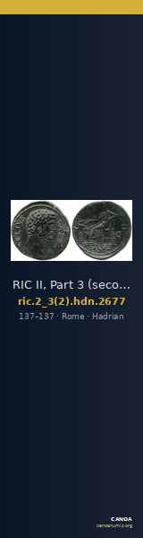 RIC II, Part 3 (second edition) Hadrian 2677 — CANOA