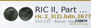 RIC II, Part 3 (second edition) Hadrian 2677 — CANOA