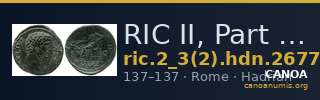 RIC II, Part 3 (second edition) Hadrian 2677 — CANOA