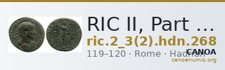 RIC II, Part 3 (second edition) Hadrian 268 — CANOA