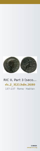 RIC II, Part 3 (second edition) Hadrian 2680 — CANOA