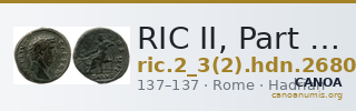 RIC II, Part 3 (second edition) Hadrian 2680 — CANOA