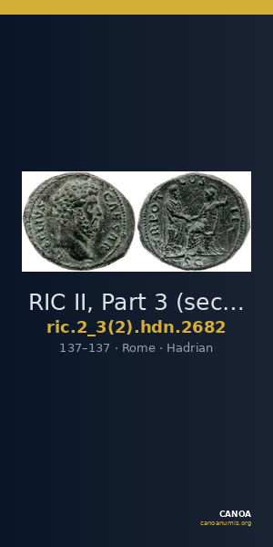 RIC II, Part 3 (second edition) Hadrian 2682 — CANOA