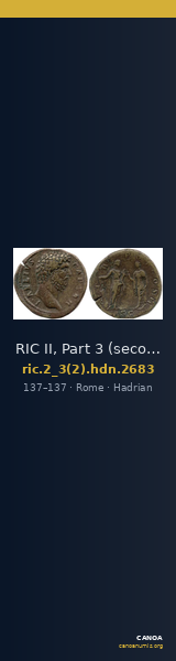 RIC II, Part 3 (second edition) Hadrian 2683 — CANOA