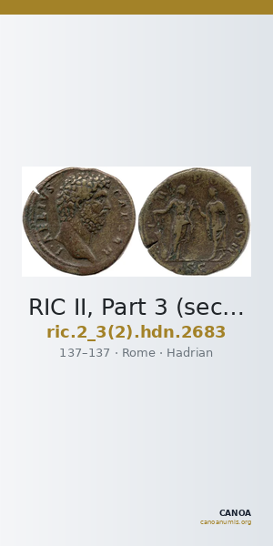 RIC II, Part 3 (second edition) Hadrian 2683 — CANOA
