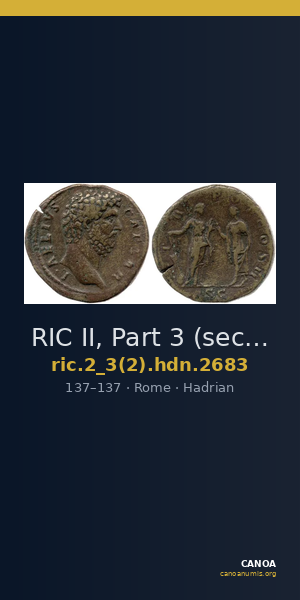 RIC II, Part 3 (second edition) Hadrian 2683 — CANOA
