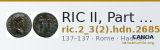 RIC II, Part 3 (second edition) Hadrian 2685 — CANOA