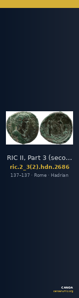 RIC II, Part 3 (second edition) Hadrian 2686 — CANOA