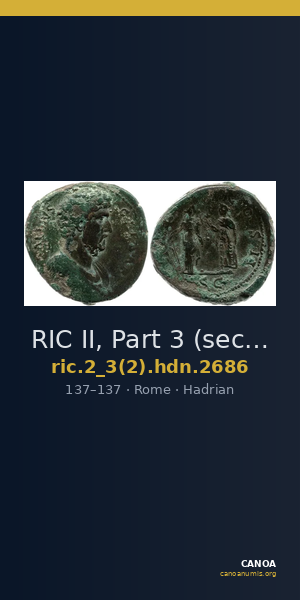 RIC II, Part 3 (second edition) Hadrian 2686 — CANOA