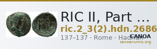 RIC II, Part 3 (second edition) Hadrian 2686 — CANOA