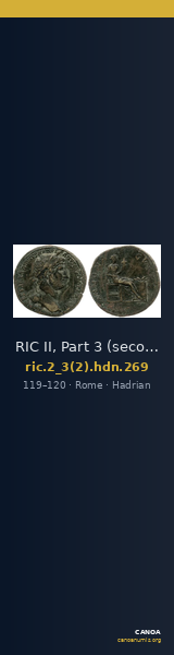 RIC II, Part 3 (second edition) Hadrian 269 — CANOA