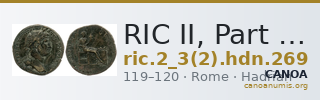 RIC II, Part 3 (second edition) Hadrian 269 — CANOA