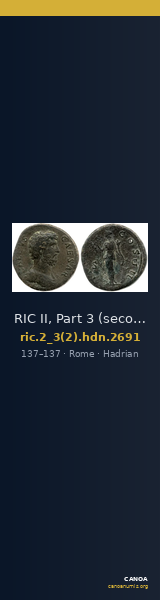 RIC II, Part 3 (second edition) Hadrian 2691 — CANOA